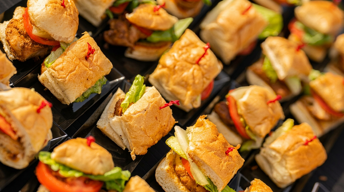 Catered sliders platter